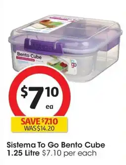 Coles Sistema To Go Bento Cube offer