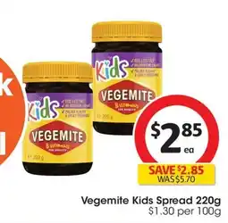 Coles Vegemite Kids Spread offer