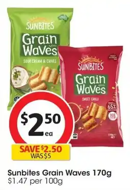 Coles Sunbites Grain Waves offer