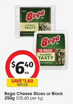 Coles Bega Cheese Slices or Block offer