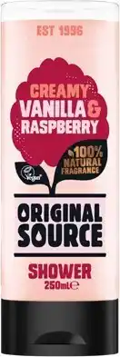 BIG W Original Source Creamy Vanilla & Raspberry Shower Gel - 250mL offer