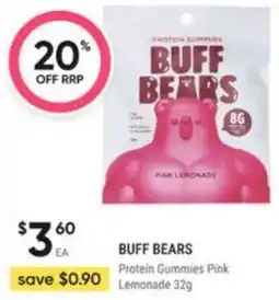 Healthy Life Buff Bears Protein Gummies Pink Lemonade offer