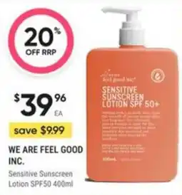 Healthy Life We Are Feel Good Inc. Sensitive Sunscreen Lotion SPF50 offer