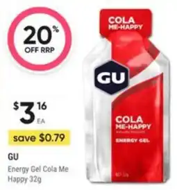 Healthy Life GU Energy Gel Cola Me Happy offer
