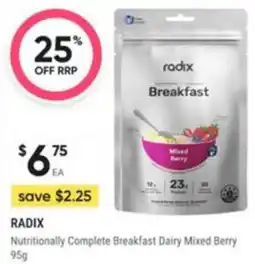 Healthy Life Radix Nutritionally Complete Breakfast Dairy Mixed Berry offer