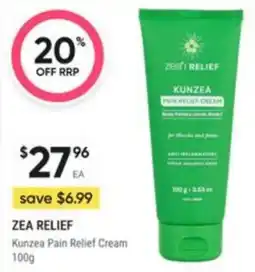 Healthy Life Zea Relief Kunzea Pain Relief Cream offer