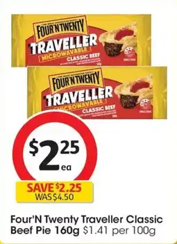 Coles Four'n Twenty Traveller Classic Beef Pie offer