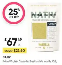 Healthy Life Nativ Primal Protein Grass-fed Beef Isolate Vanilla offer