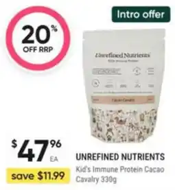Healthy Life Unrefined Nutrients Kid's Immune Protein Cacao Cavalry offer