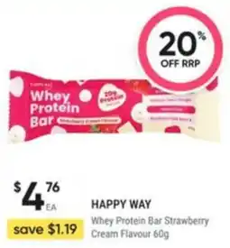 Healthy Life Happy Way Whey Protein Bar offer