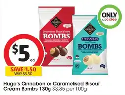Coles Hugo's Cinnabon or Caramelised Biscuit Cream Bombs offer