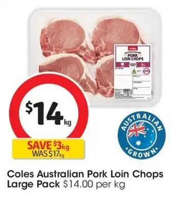 Coles Coles Australian Pork Loin Chops offer