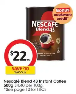 Coles Nescafe Blend 43 Instant Coffee offer