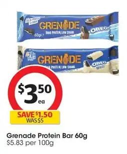 Coles Grenade Protein Bar offer