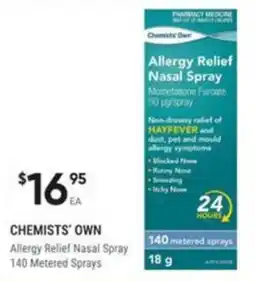 Healthy Life Chemists' Own Allergy Relief Nasal Spray offer