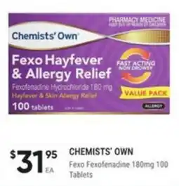 Healthy Life Chemists' Own Fexo Hayfever & Allergy Relief offer