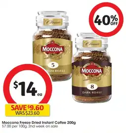 Coles Moccona Freeze Dried Instant Coffee offer