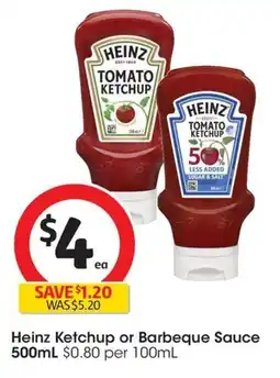 Coles Heinz Ketchup or Barbeque Sauce offer