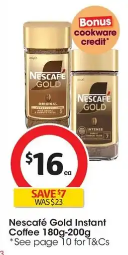 Coles Nescafe Gold Instant Coffee offer