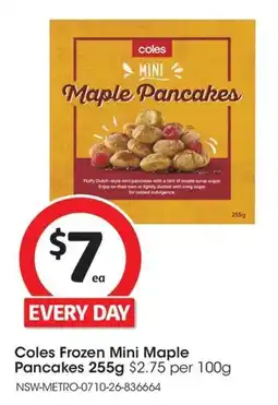 Coles Coles Frozen Mini Maple Pancakes offer
