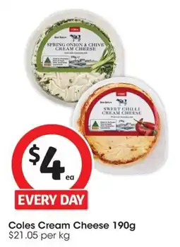 Coles Coles Cream Cheese offer