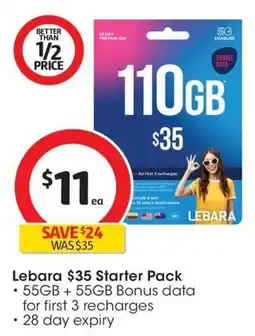 Coles Lebara $35 Starter Pack offer