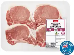Coles Coles Australian Pork Loin Chops Large Pack offer