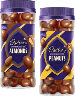 Coles Cadbury Chocolate Coated Fruit or Nut Jar 250g-285g offer