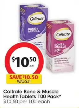 Coles Caltrate Bone & Muscle Health Tablets offer