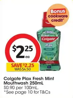Coles Colgate Plax Fresh Mint Mouthwash offer