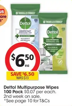 Coles Dettol Multipurpose Wipes offer