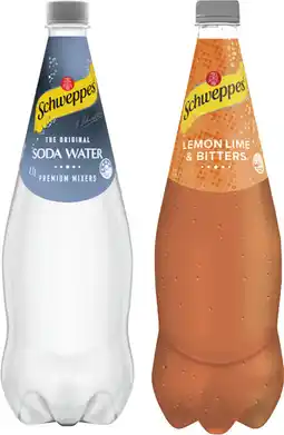 Coles Schweppes Soft Drink or Mixers 1.1 Litre offer