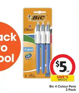 Coles Bic 4 Colour Pens offer