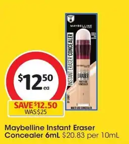 Coles Maybelline Instant Eraser Concealer offer