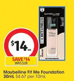 Coles Maybelline Fit Me Foundation offer