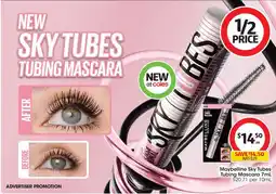 Coles Maybelline Sky Tubes Tubing Mascara offer