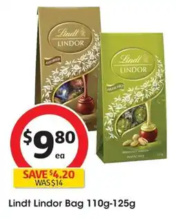 Coles Lindt Lindor Bag offer