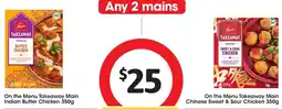Coles On the Menu Takeaway Main Indian Butter Chicken offer