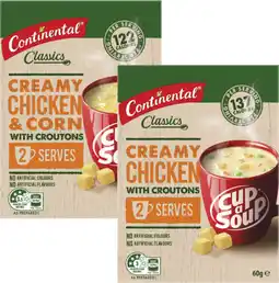 Coles Continental Cup a Soup 2 Serves-75g offer