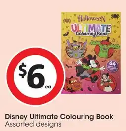 Coles Disney Ultimate Colouring Book Assorted designs offer