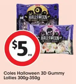 Coles Coles Halloween 3D Gummy Lollies offer