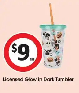 Coles Licensed Glow in Dark Tumbler offer