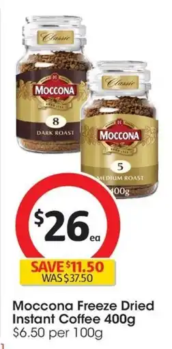 Coles Moccona Freeze Dried Instant Coffee offer