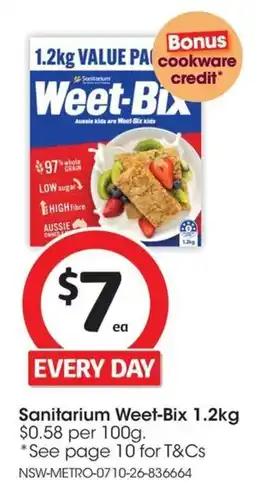 Coles Sanitarium Weet-Bix offer