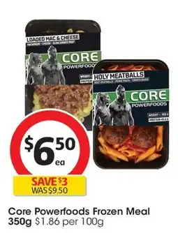 Coles Core Powerfoods Frozen Meal offer