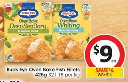 Coles Birds Eye Oven Bake Fish Fillets offer
