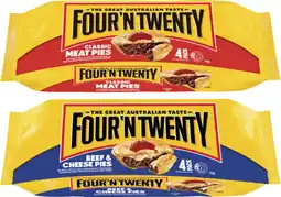 Coles Four'N Twenty Traditional Meat Pies 700g offer