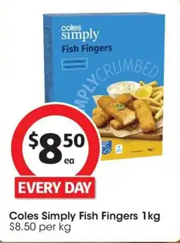 Coles Coles Simply Fish Fingers offer