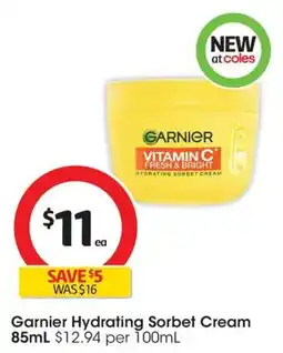 Coles Garnier Hydrating Sorbet Cream offer