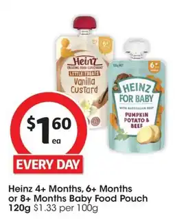 Coles Heinz Baby Food Pouch offer